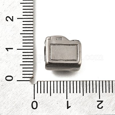 Европейские бусины из нержавеющей стали 304 STAS-M100-08AS-1