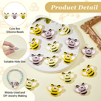 15шт 3 цвета силиконовые бусины SIL-HS0001-01-1