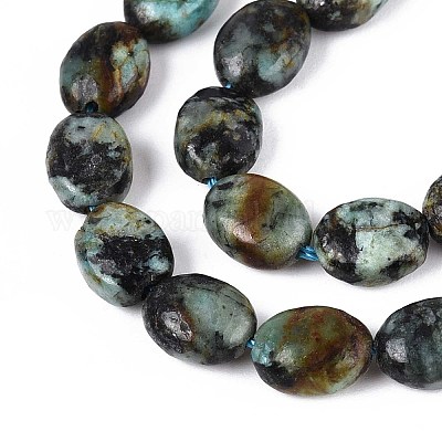 Бусы натуральная африканская бирюза (яшма) G-T142-28-1