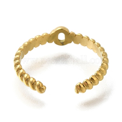 Ионное покрытие (ip) 304 нержавеющая сталь открытые манжетные кольца компоненты RJEW-U017-37G-1