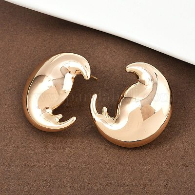 Латунь серьги EJEW-H168-13G-1