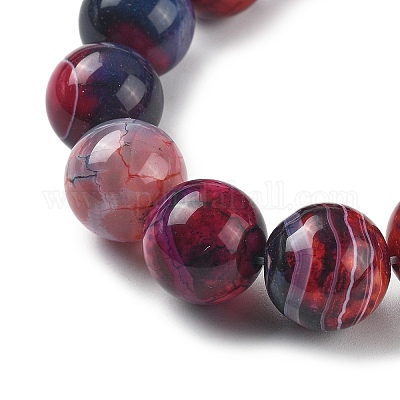 Природные многоцветные агат бисер пряди G-A261-B10-14mm-1