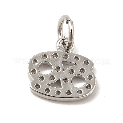 Латунные микро проложить кубического циркония подвески KK-E077-02P-02-1