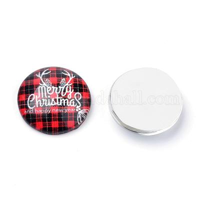 Flatback стеклянные кабошоны для поделок проектов GGLA-S029-25mm-076-1