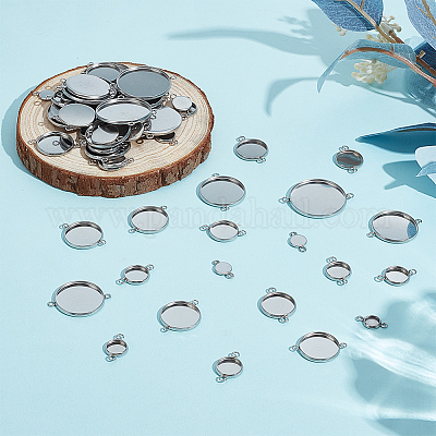 64 шт. 8 стиля кабошонов из нержавеющей стали 304 STAS-HY0001-86P-1