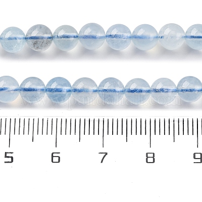 Природные Аквамарин бисер нитей G-P342-10-6mm-C-1