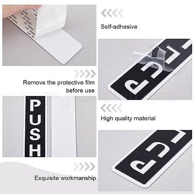 4 шт. 2 стиля самоклеящиеся акриловые дверные таблички AJEW-GA0006-91A-1