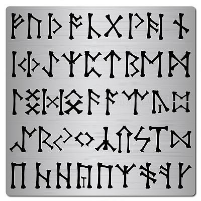 Wholesale GORGECRAFT 6.3 Inch Metal Runes Stencil Stainless Steel Ancient  Alphabet Elder Futhark Plantillas Abecedarios Template Gothic Font Lettering  Stencils for Painting Wood 