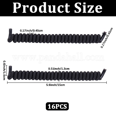 8 Paar gewellte Schnürsenkel aus Polyester ohne Binden&nbsp;AJEW-CP0010-32B-1