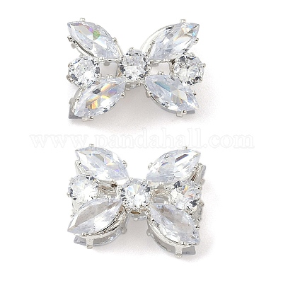 Латунные микро проложить кубического циркония бусы KK-S336-05S-01A-1