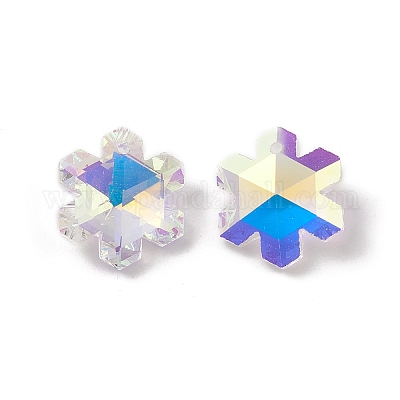 Гальванизировать прозрачные стеклянные подвески GLAA-A008-05C-1