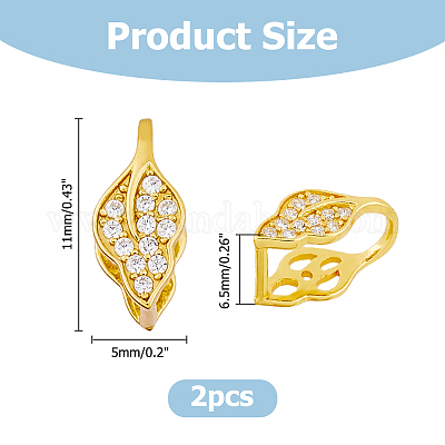 2 шт. 925 подвески из стерлингового серебра с прозрачным кубическим цирконием STER-HS0001-12G-1