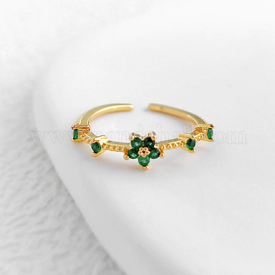 Регулируемые манжеты-кольца из латуни с микропаве из кубических цирконий FS-WG8B47C-03-1