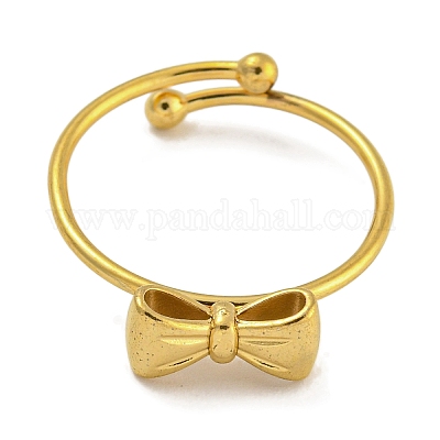 Регулируемое кольцо из нержавеющей стали 304 для женщин RJEW-U015-11G-1