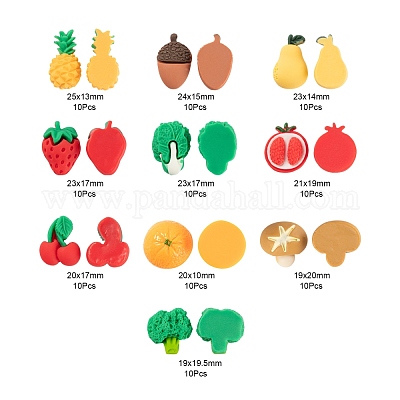 Осенняя тема 100 шт. 10 стильные кабошоны из смолы CRES-LS0001-06-1