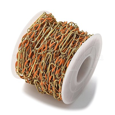 Цепи Figaro из нержавеющей стали 304 с эмалью CHS-U003-02G-17-1