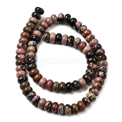 Природные родонит бисер нитей&nbsp;G-A280-A21-02-1