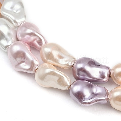 Гальванические стеклянные бусины GLAA-H039-07C-1