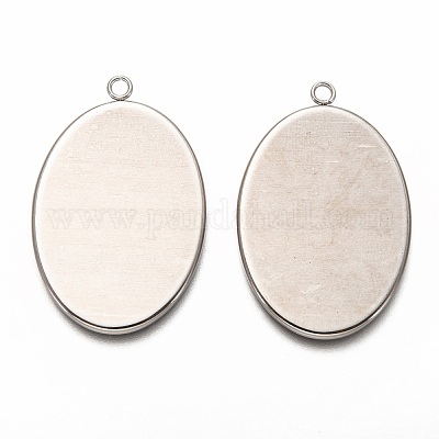 Подвеска-кабошон из не тускнеющей нержавеющей стали 304 STAS-I176-04B-1