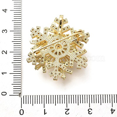 Снежинка вращающиеся броши для женщин JEWB-B023-01G-1