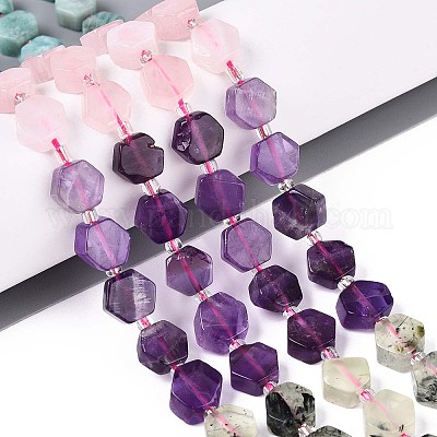 Нитки бусин для чакры из натурального лазурита G-P534-A27-01-1