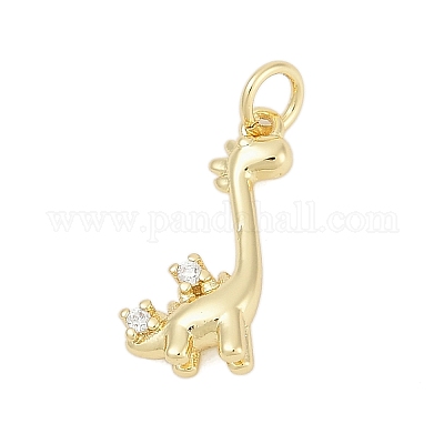 Латунные микропаве прозрачные подвески с фианитом KK-G522-13G-1