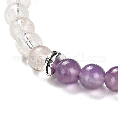 Эластичные браслеты из натуральных и синтетических круглых бусин BJEW-K236-02A-1