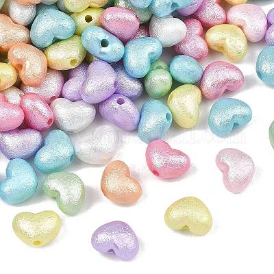 Текстурированные непрозрачные бусины из АБС-пластика&nbsp;MACR-K361-17-1