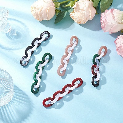 Акриловые кабельные цепи ручной работы AJEW-JB01358-1