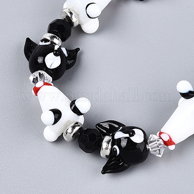 Бусы лэмпворк ручной работы LAMP-N028-15-1