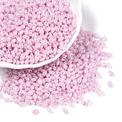 Непрозрачные цвета блестящие стеклянные бусины SEED-T006-02F-1