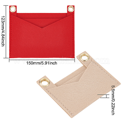 WADORN 3 Colors Felt Handbag Insert Liner, Purse Insert Organizer Clutch  Crossbody Conversion Kit with Eyelets for Kirigami Clutch Envelope Pochette