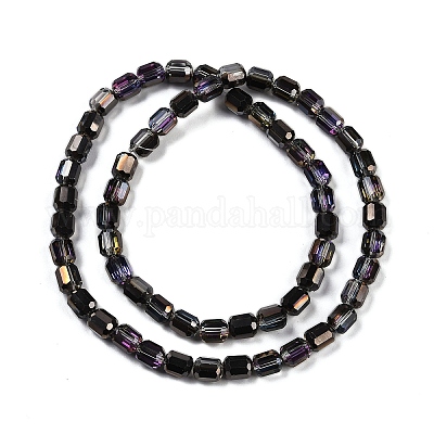 Стеклянные бусины с гальваническим покрытием  GLAA-G112-07D-1