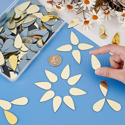 150 шт. стеклянные кабошоны в форме капли DIY-OC0001-39B-1