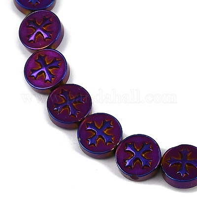 Гальванические нити из синтетических немагнитных гематитовых бусин G-K375-B02-05-1