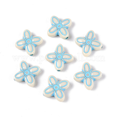 Окрашенные непрозрачные акриловые бусины OACR-T029-02S-1