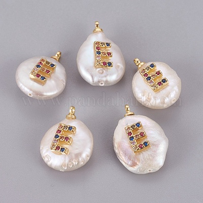 Подвески из натурального пресноводного жемчуга PEAR-F008-32G-E-1