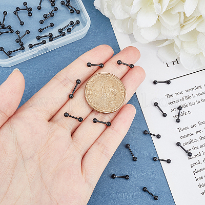 Серьги-гвоздики с шариками из нержавеющей стали 304 EJEW-UN0001-49-1