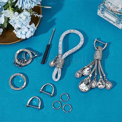 2 Pcs Keychains For Women, Charm Flower Crystal Rhinestone Car Key Chain  Sparkling Key Ring Pendant For Purse , Handbag Bag Decoration
