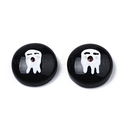 Кабошоны из непрозрачной смолы и эмали на Хэллоуин CRES-N031-013-1