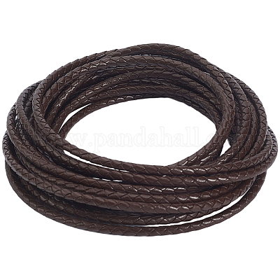 Круглый плетеный шнур из коровьей кожи с буквами длиной 5 м WL-GF0001-34B-04-1