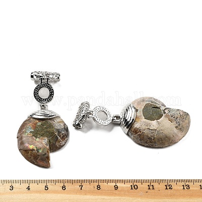 Подвески из натурального кварцевого кристалла в виде окаменелой улитки G-F062-01-1