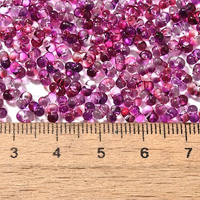 Perles de verre transparentes peintes à la cuisson&nbsp;SEED-A033-06A-14-1