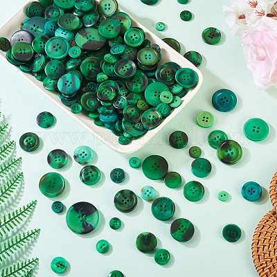 Плоские круглые пуговицы из смолы BUTT-TAC0017-01F-1