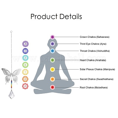 Кристаллы люстра ловцы солнца призмы чакра висит кулон AJEW-I040-03P-1