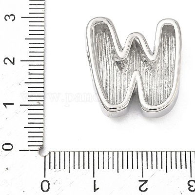 Латунные бусины с инициалами&nbsp;KK-B167-27P-01W-1