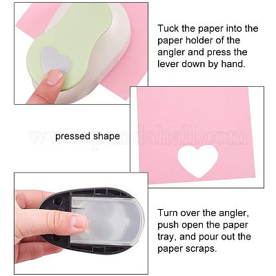 Convenient Paper Shaper Cutter Heart-shaped Hole Punch Cards Making  Embossing