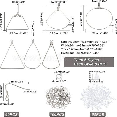 Набор для самостоятельного изготовления сережек-капель из проволоки DIY-UN0002-96-1