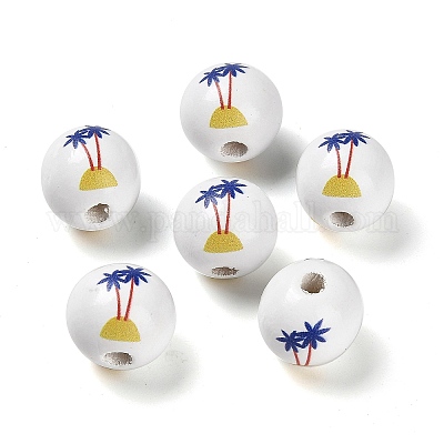 Европейский бисер из натурального дерева WOOD-S059-01G-1