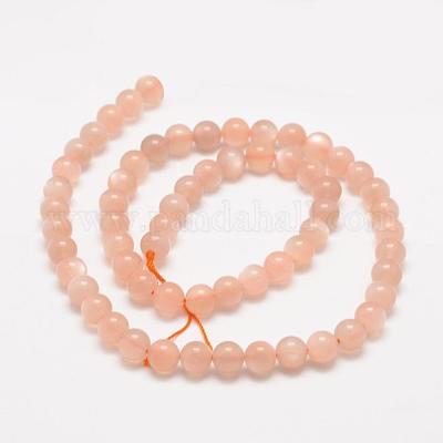 Натуральный Sunstone круглые бусины пряди G-O017-6mm-11-1